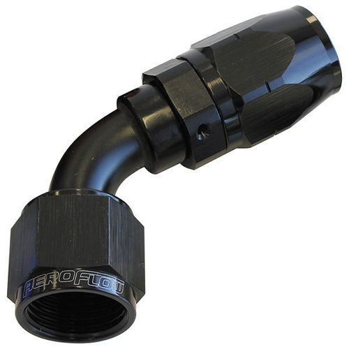 Aeroflow 500 Series Cutter Hose End -04AN Female to -04AN Hose 60-Degree Black AF508-04BLK