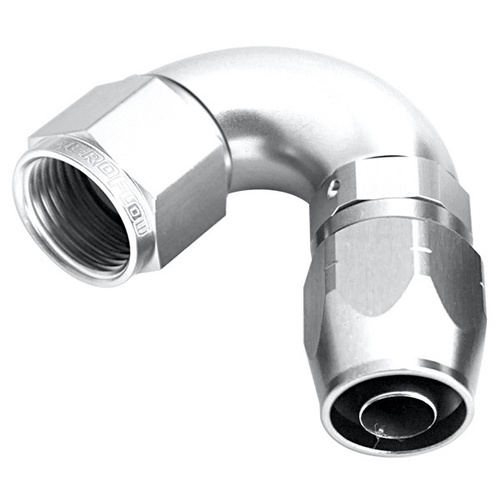 Aeroflow 550 Series Cutter Stepped Hose End -06AN Female to -08AN Hose 120-Degree Silver AF554-08-06S