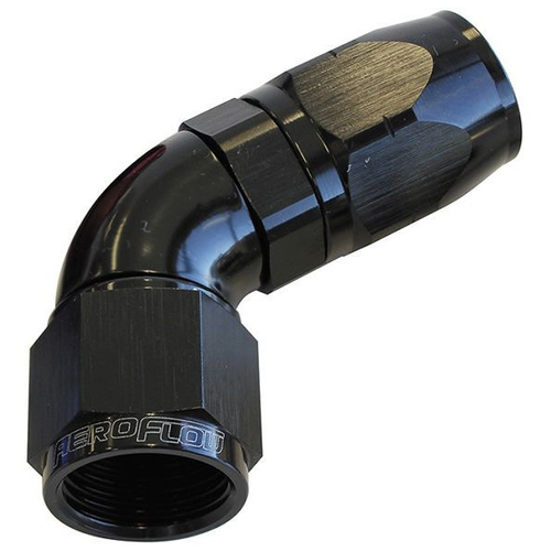 Aeroflow 550 Series Cutter Stepped Hose End -12AN Female to -16AN Hose 60-Degree Black AF558-16-12BLK