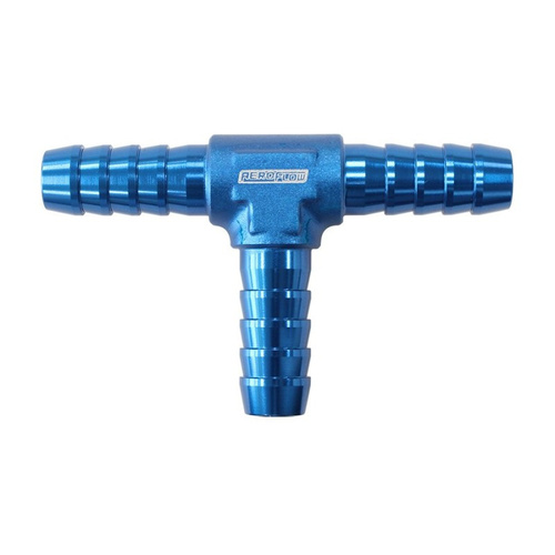 Aeroflow ALUMINIUM T PIECE 8MM / 5/16'' BLUE TEE PIECE