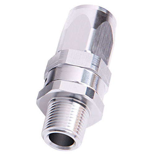 Aeroflow 100/450 Series Taper Adapter 1/4" NPT Male to -06AN Hose Straight Silver AF830-06-04S