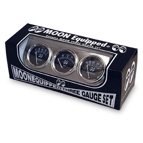 Chrome Triple Gauge Set - Includes Oil, Water & Volts Gauge